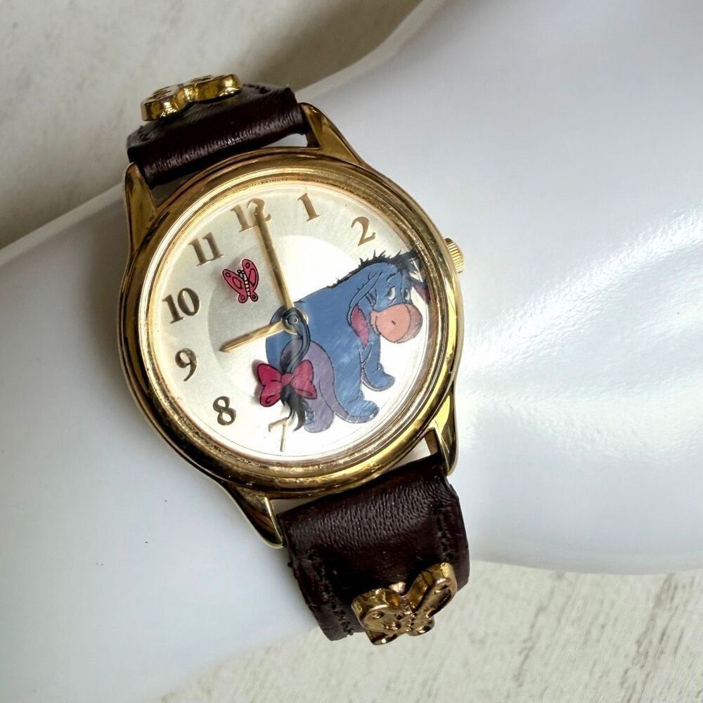 Disney Eeyore Animated Tail Watch Vintage SII Japan Winnie the Pooh Butterfly St